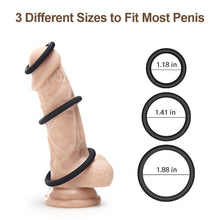 Load image into Gallery viewer, Silicone Penis Ring Triple Cock Ring

